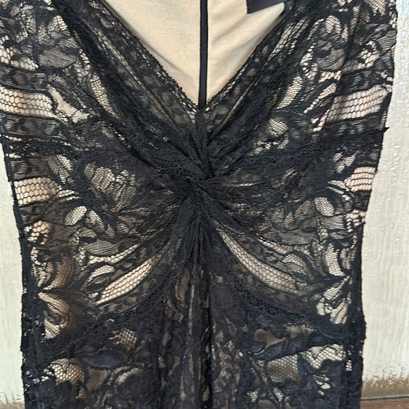 Nicole Miller Dress Womens size 8 Tempted By You Gown Black Lined Stretch - Picture 6 of 11